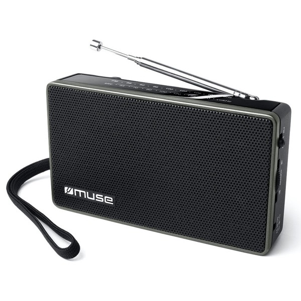 Muse m-030 r negro radio analógica fm/am con altavoz integrado