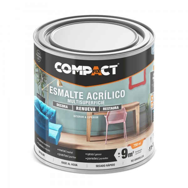 Esmalte acrilico mate 750ml.blanco