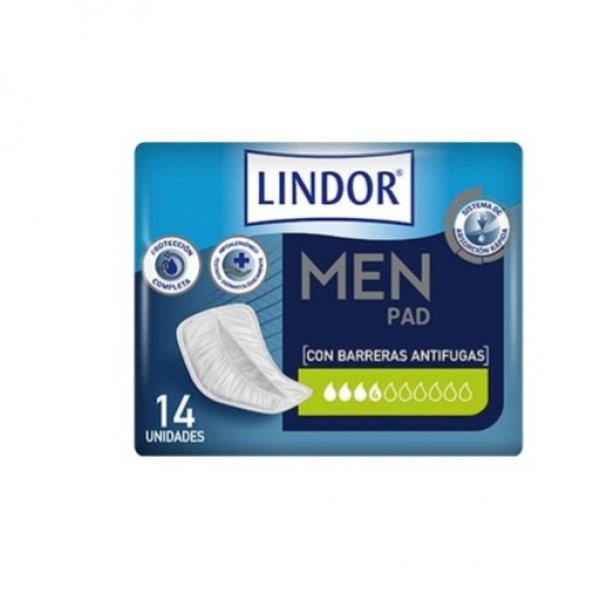Lindor Men Pad Extra 4 Gotas 14 Unidades