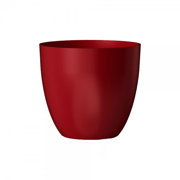 Macetero plástico color rojo ø18 cm (pack 6 unidades)