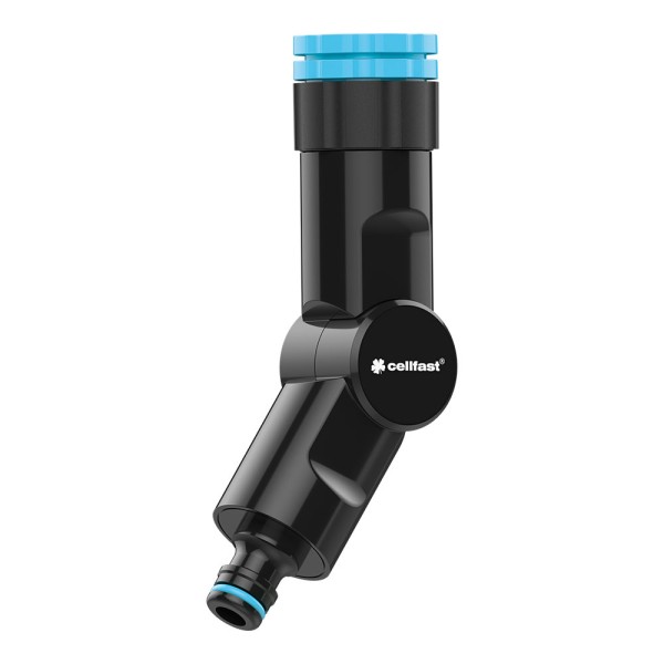 Conector angular multiusos con rosca hembra energo 6 bar, ½ pulg - ¾ pulg - 1 pulg, blister