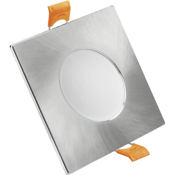 Aro led fijo ip65 cuadrad.niquel 7w.3cct